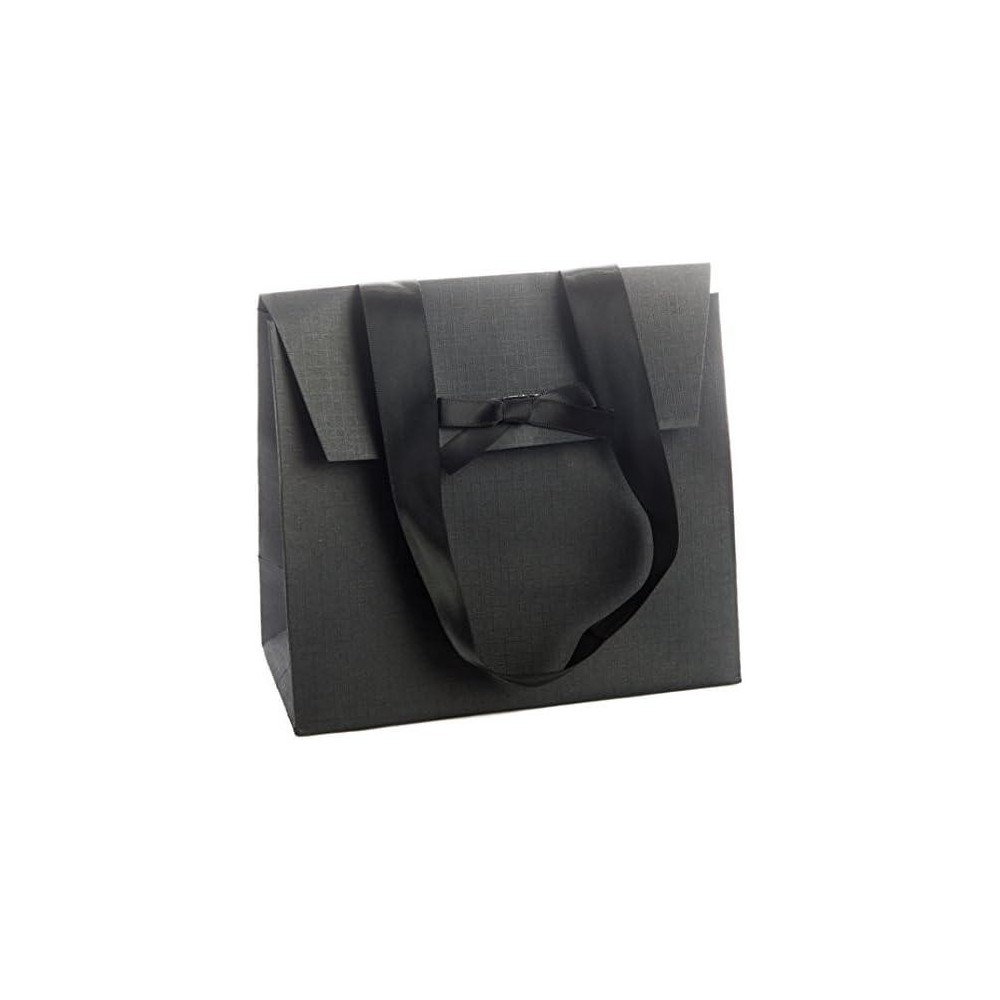 GIFT BAG BLACK 16X8X14CM B10